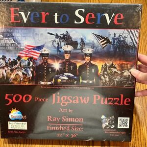 SunSout Ever to Serve 500 Piece Jigsaw Puzzle Art by Ray Simon - Sealed‎